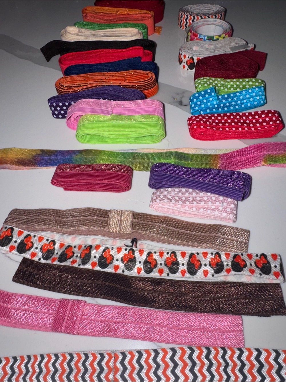 Assorted Colorful fold over Elastic - Picture 5 of 9